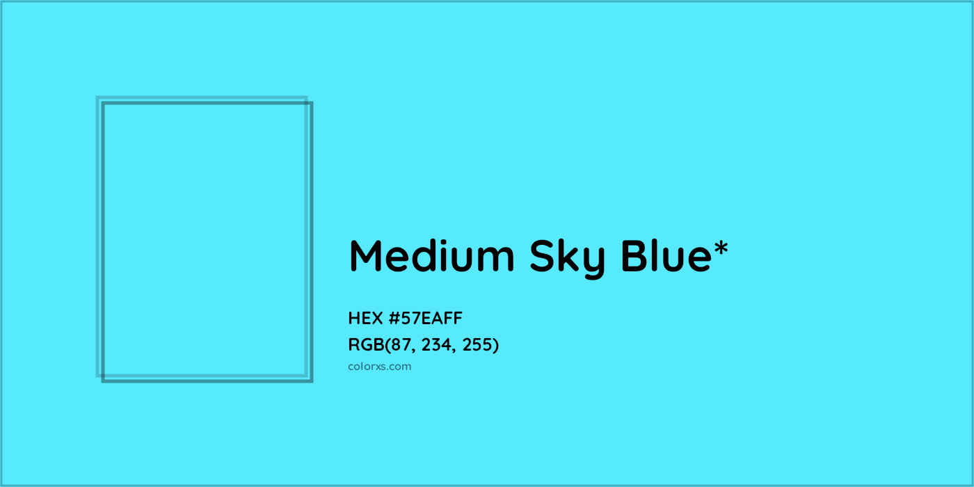 HEX #57EAFF Color Name, Color Code, Palettes, Similar Paints, Images
