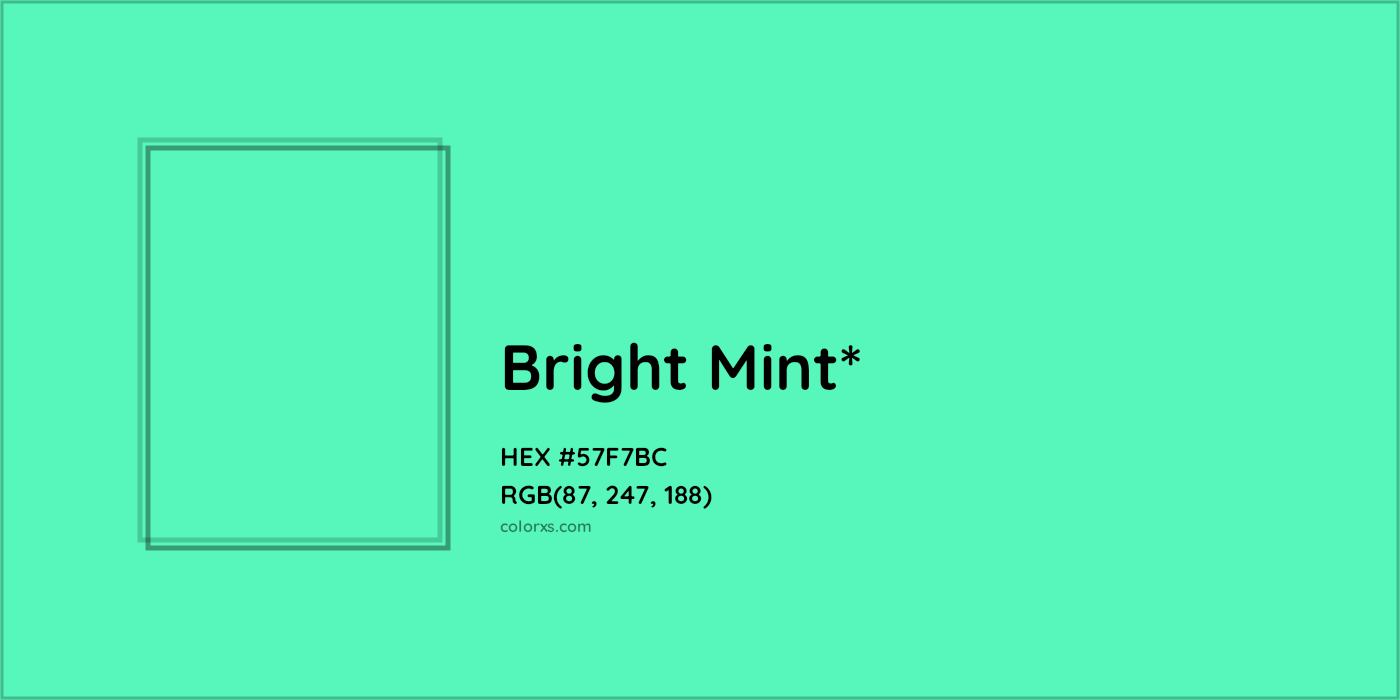 HEX #57F7BC Color Name, Color Code, Palettes, Similar Paints, Images