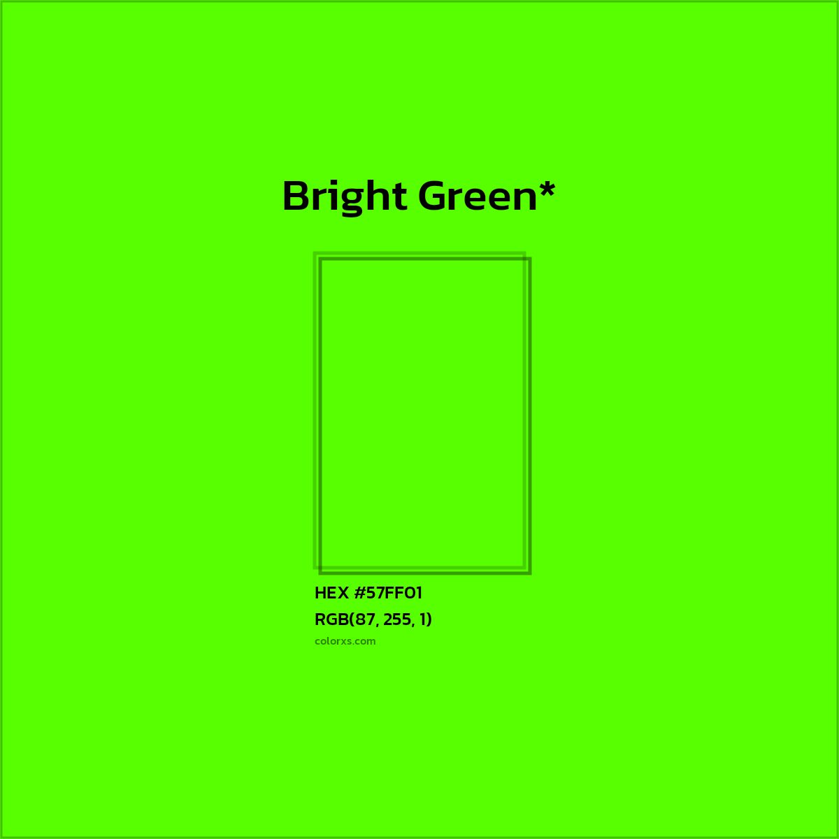 HEX #57FF01 Color Name, Color Code, Palettes, Similar Paints, Images