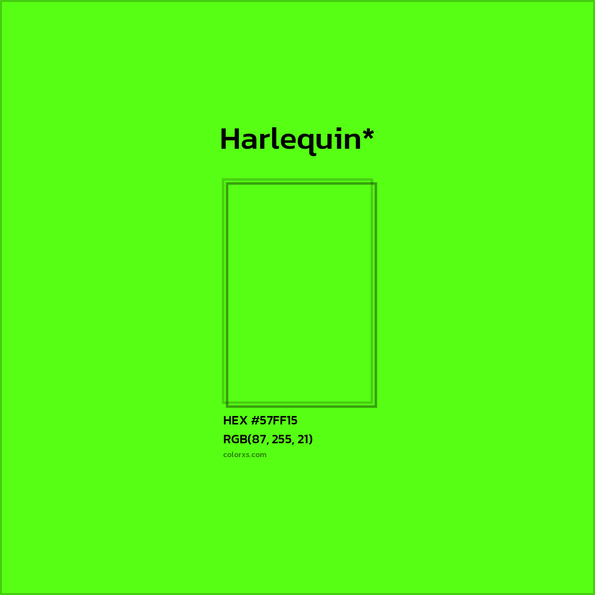 HEX #57FF15 Color Name, Color Code, Palettes, Similar Paints, Images