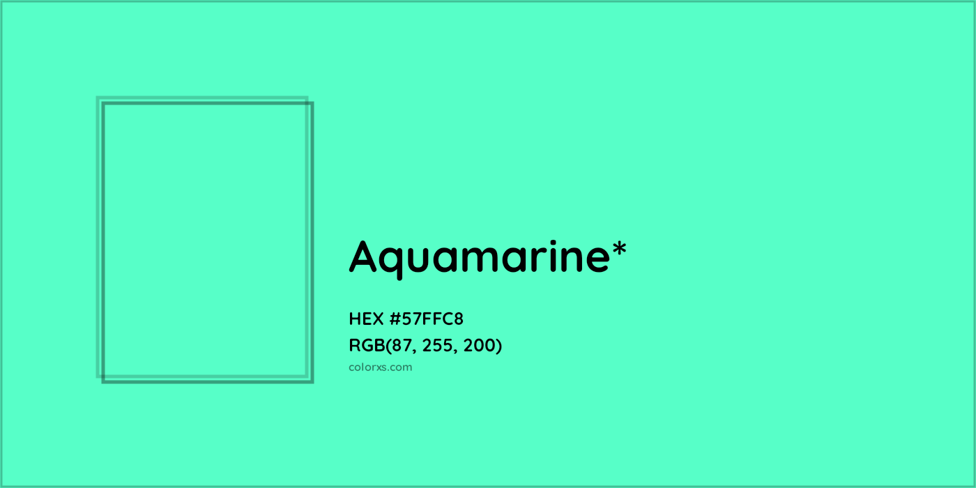 HEX #57FFC8 Color Name, Color Code, Palettes, Similar Paints, Images