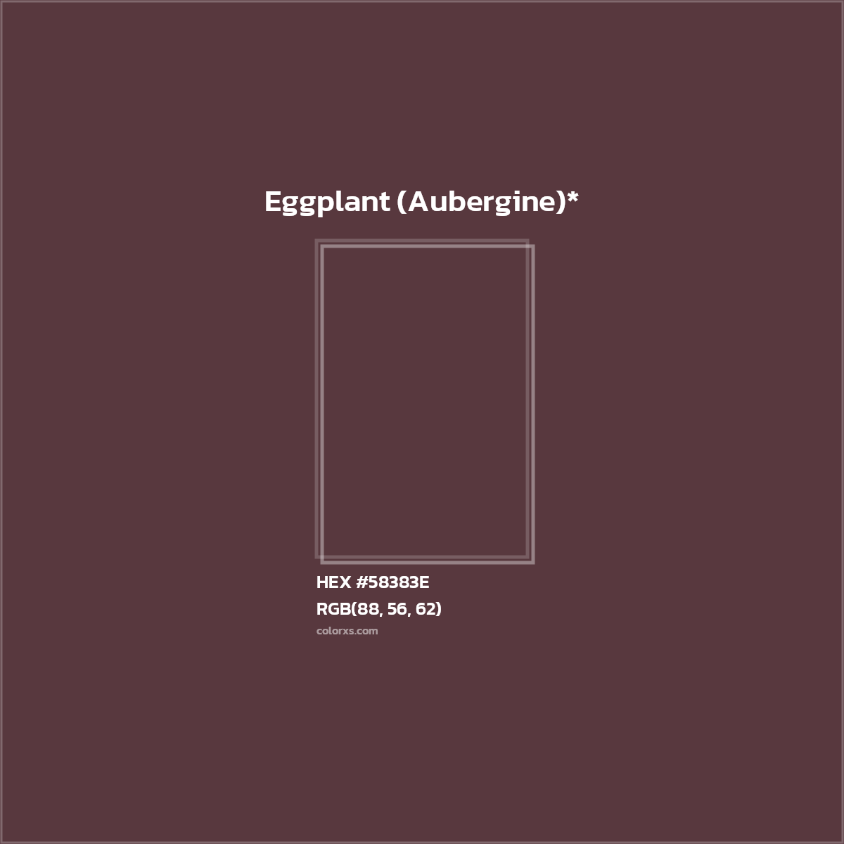 HEX #58383E Color Name, Color Code, Palettes, Similar Paints, Images