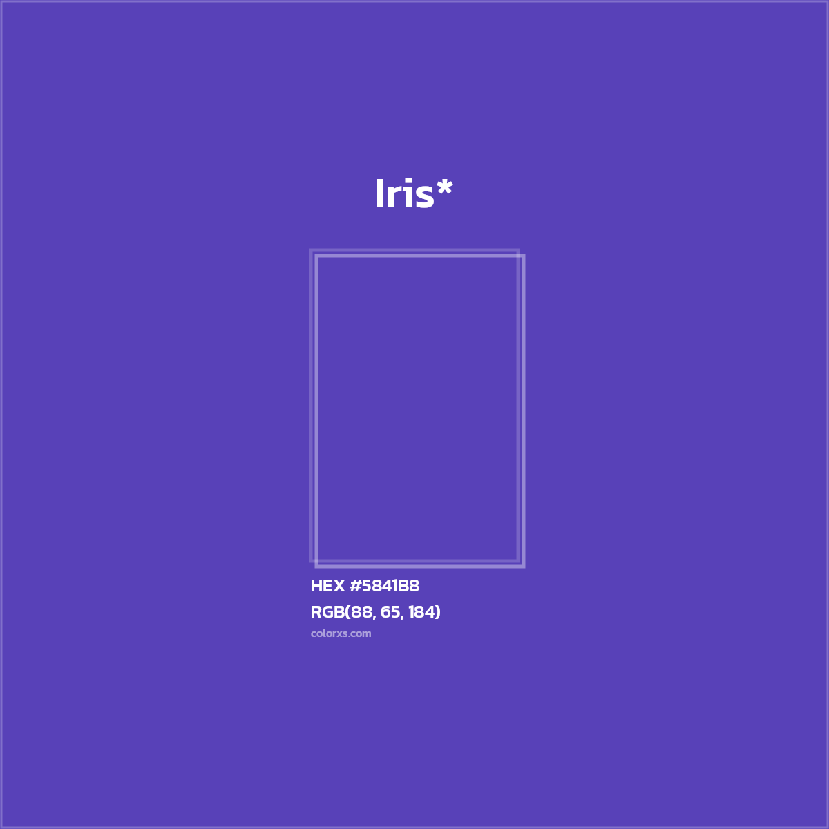 HEX #5841B8 Color Name, Color Code, Palettes, Similar Paints, Images