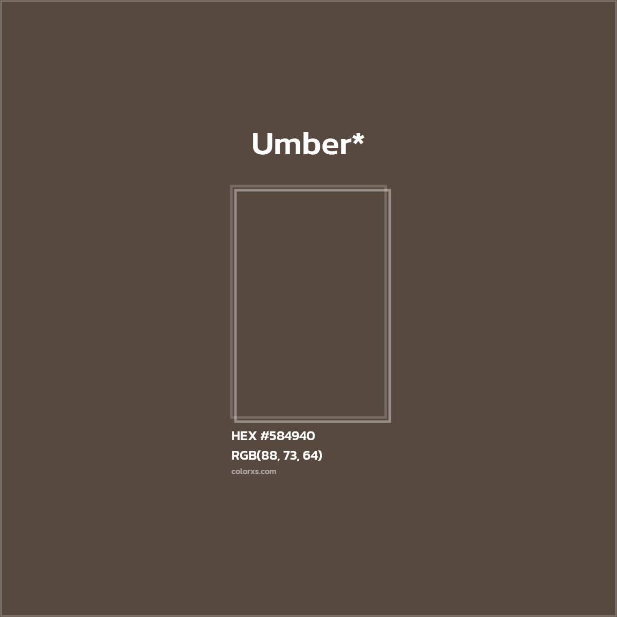 HEX #584940 Color Name, Color Code, Palettes, Similar Paints, Images