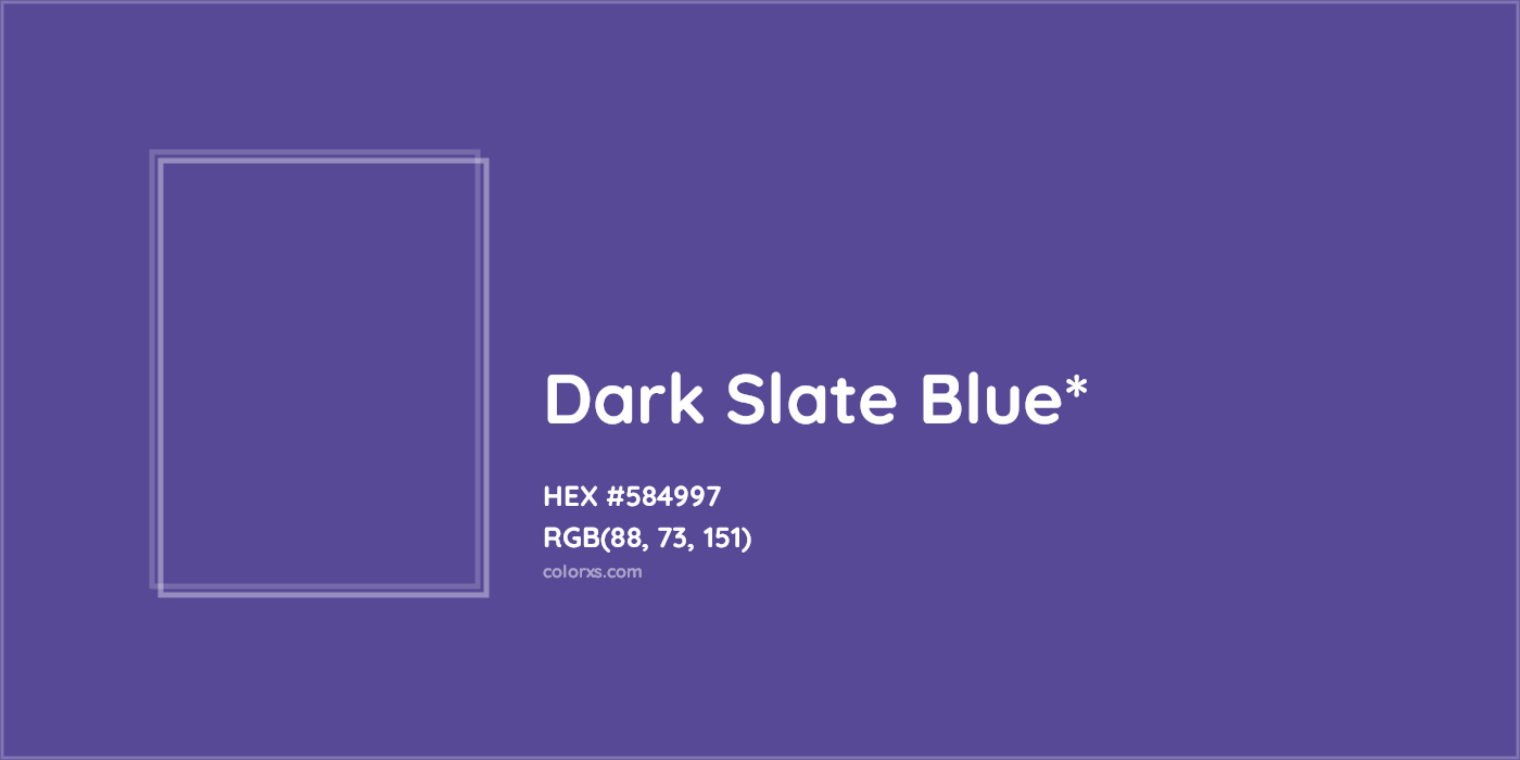HEX #584997 Color Name, Color Code, Palettes, Similar Paints, Images