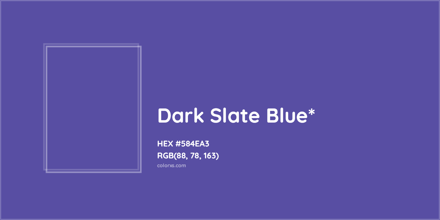 HEX #584EA3 Color Name, Color Code, Palettes, Similar Paints, Images