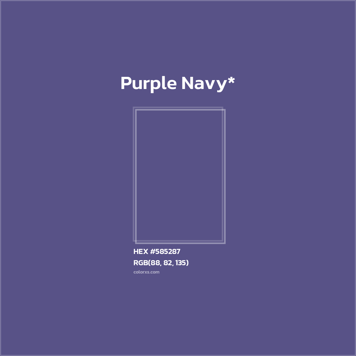 HEX #585287 Color Name, Color Code, Palettes, Similar Paints, Images