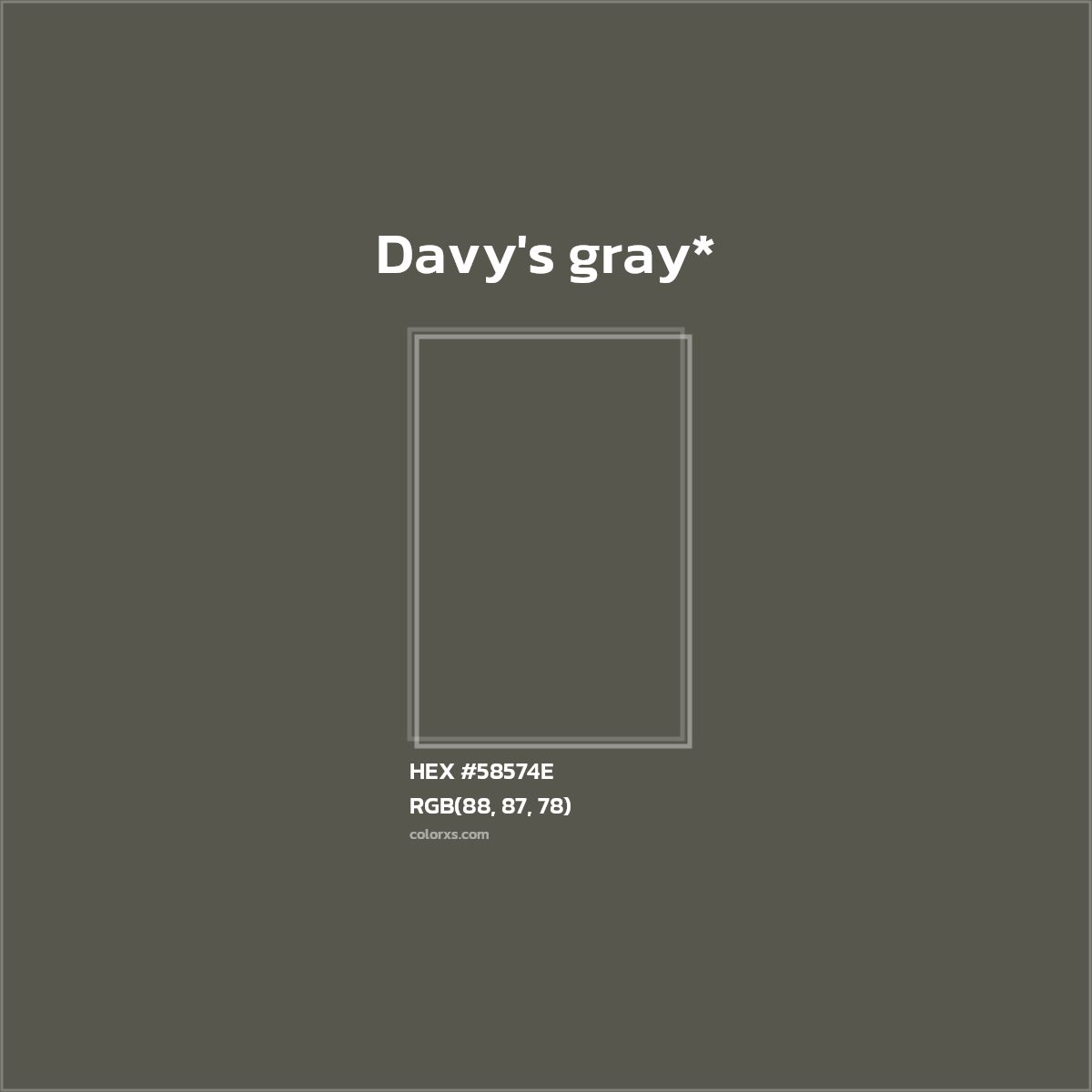 HEX #58574E Color Name, Color Code, Palettes, Similar Paints, Images