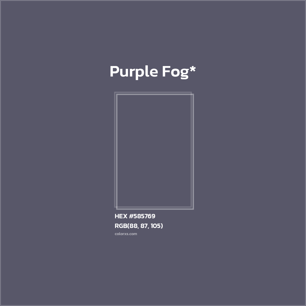 HEX #585769 Color Name, Color Code, Palettes, Similar Paints, Images