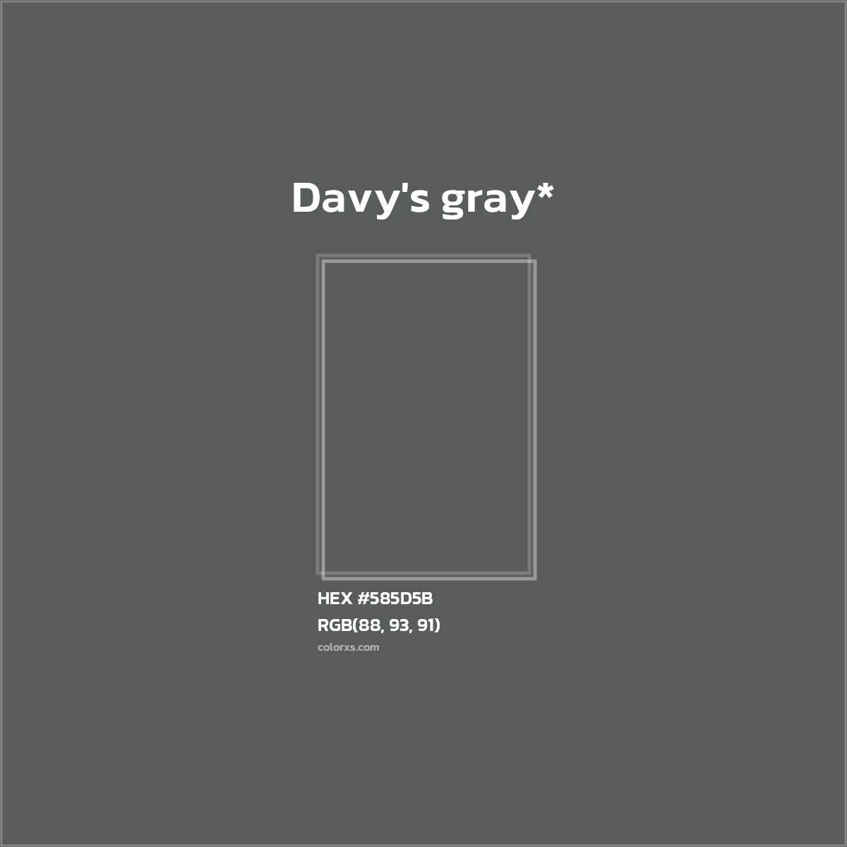 HEX #585D5B Color Name, Color Code, Palettes, Similar Paints, Images