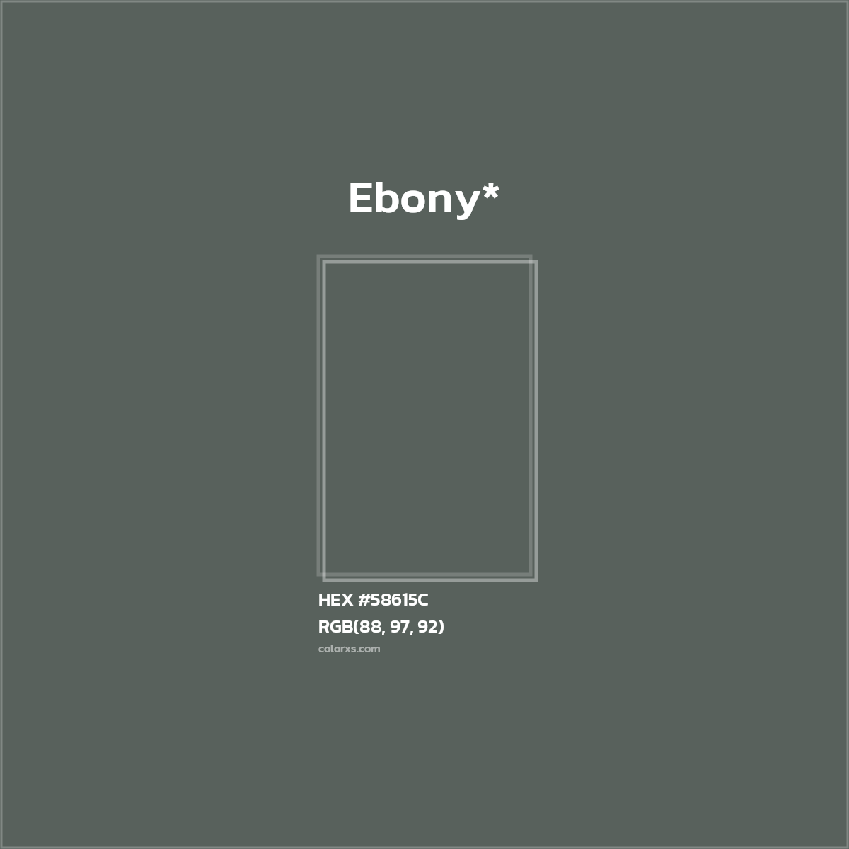 HEX #58615C Color Name, Color Code, Palettes, Similar Paints, Images