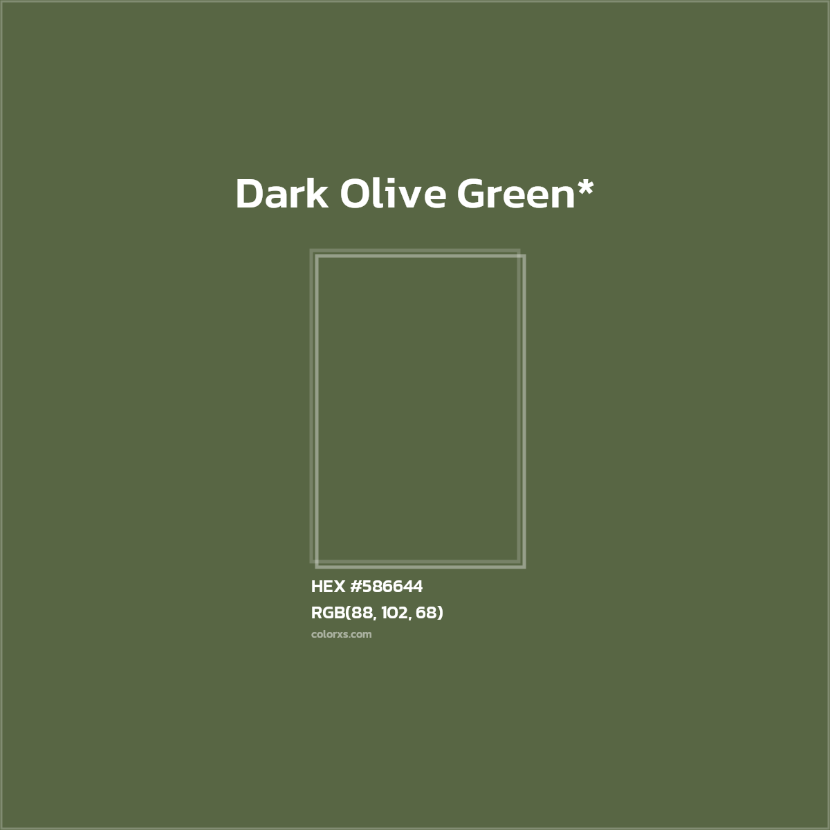 HEX #586644 Color Name, Color Code, Palettes, Similar Paints, Images