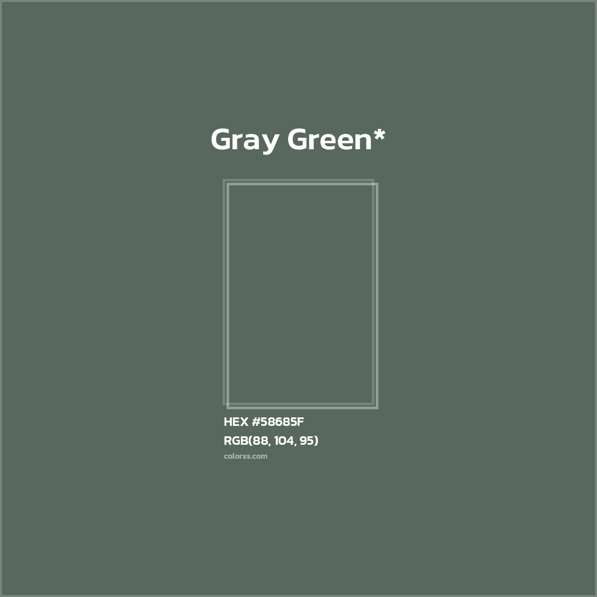 HEX #58685F Color Name, Color Code, Palettes, Similar Paints, Images