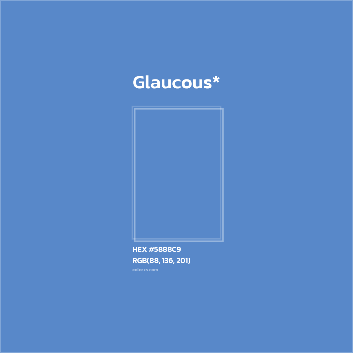 HEX #5888C9 Color Name, Color Code, Palettes, Similar Paints, Images