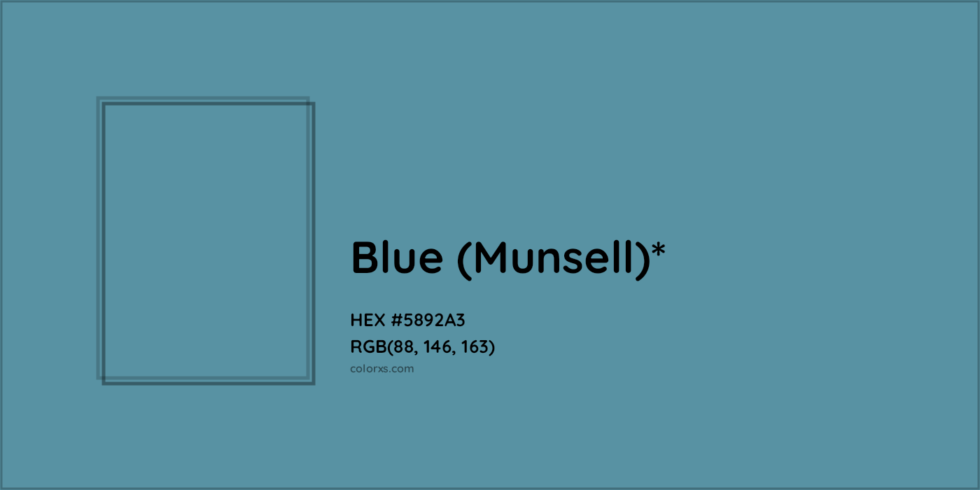 HEX #5892A3 Color Name, Color Code, Palettes, Similar Paints, Images