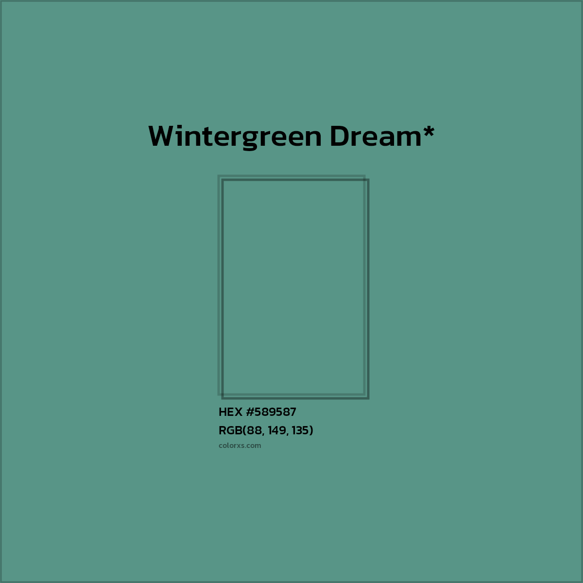 HEX #589587 Color Name, Color Code, Palettes, Similar Paints, Images