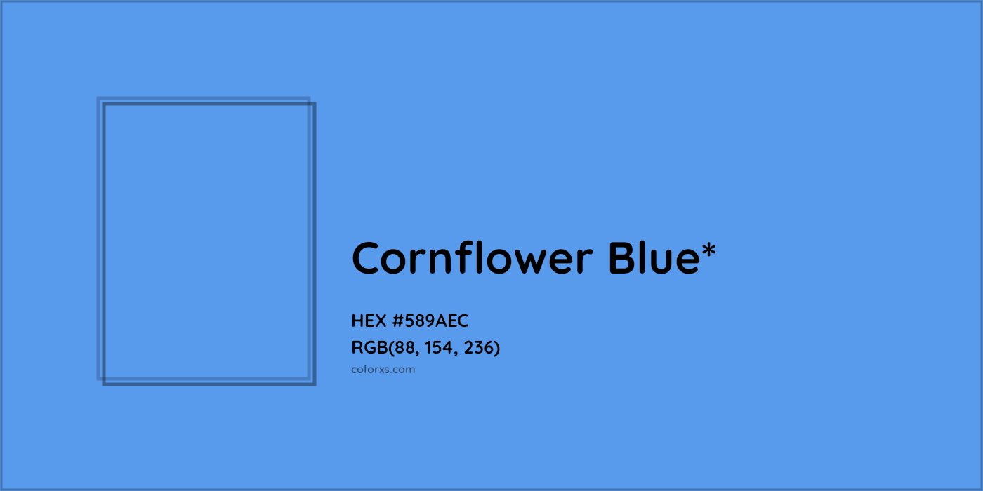 HEX #589AEC Color Name, Color Code, Palettes, Similar Paints, Images