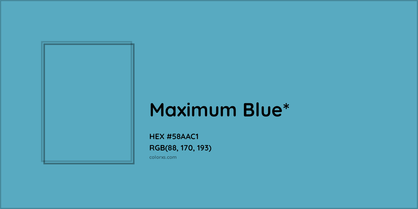 HEX #58AAC1 Color Name, Color Code, Palettes, Similar Paints, Images