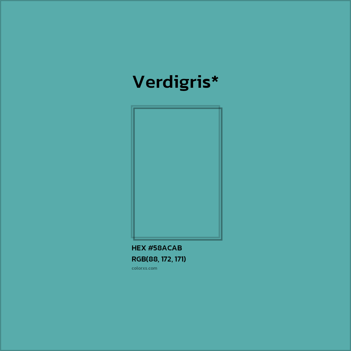 HEX #58ACAB Color Name, Color Code, Palettes, Similar Paints, Images