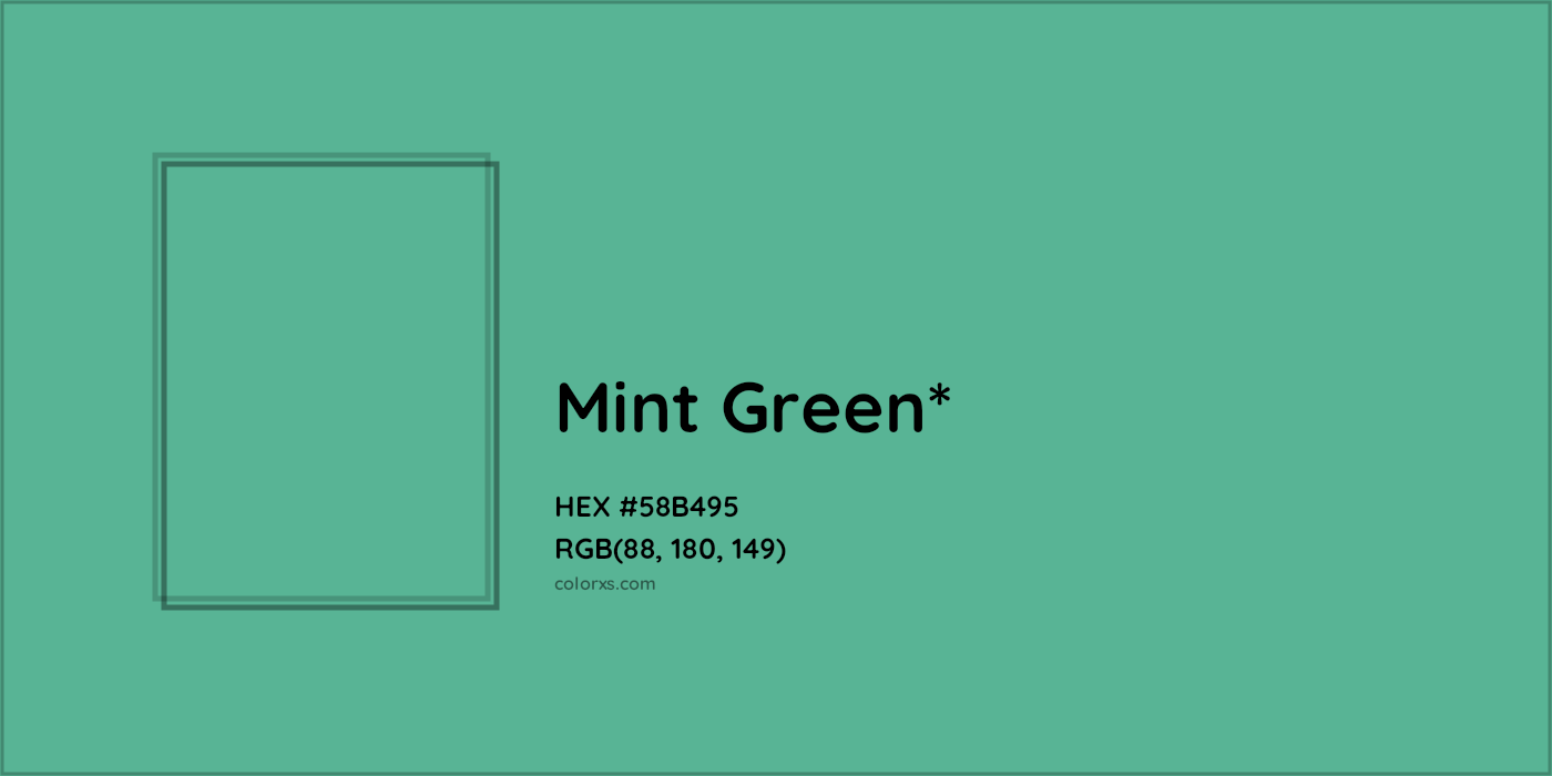 HEX #58B495 Color Name, Color Code, Palettes, Similar Paints, Images