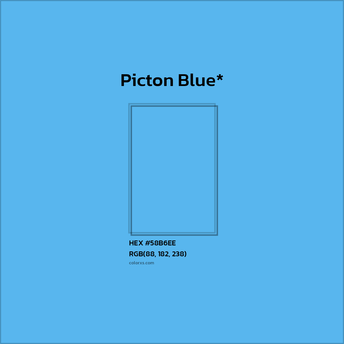 HEX #58B6EE Color Name, Color Code, Palettes, Similar Paints, Images