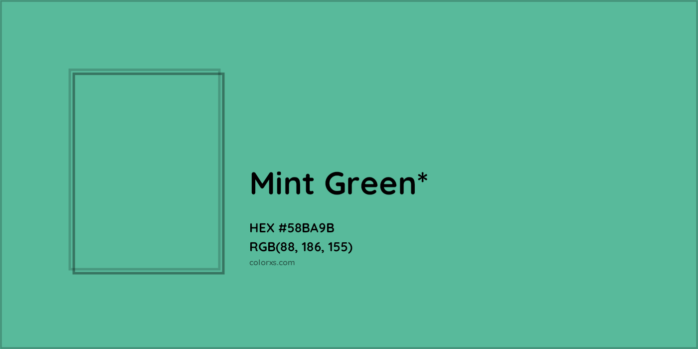 HEX #58BA9B Color Name, Color Code, Palettes, Similar Paints, Images