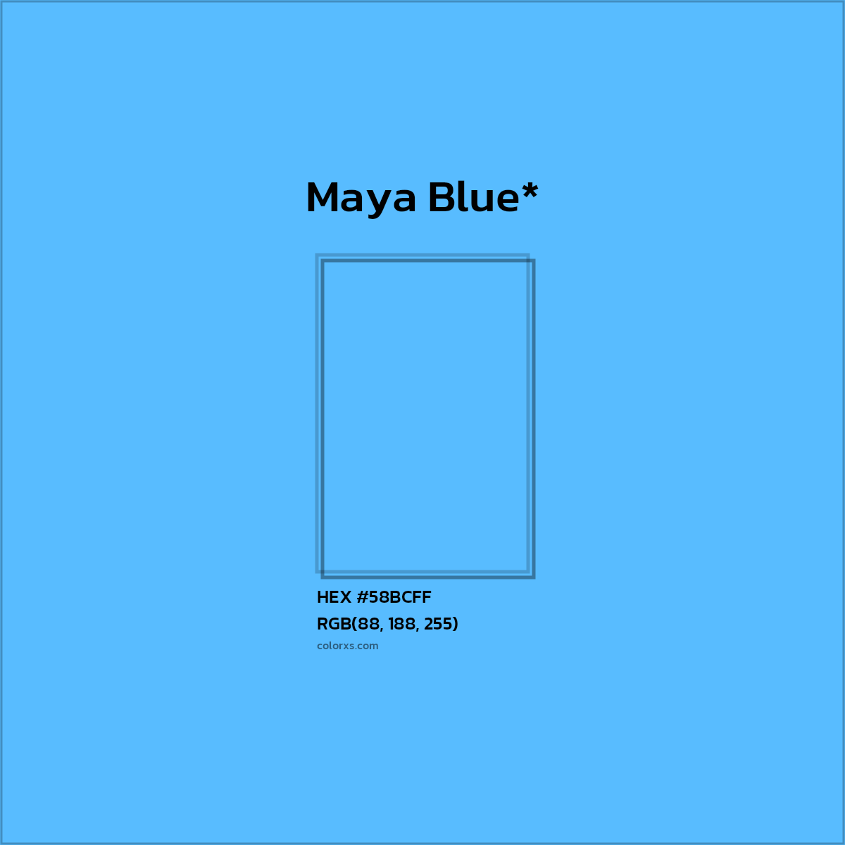 HEX #58BCFF Color Name, Color Code, Palettes, Similar Paints, Images