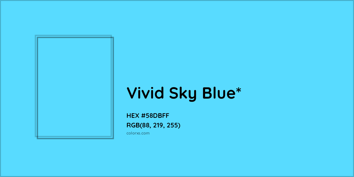 HEX #58DBFF Color Name, Color Code, Palettes, Similar Paints, Images