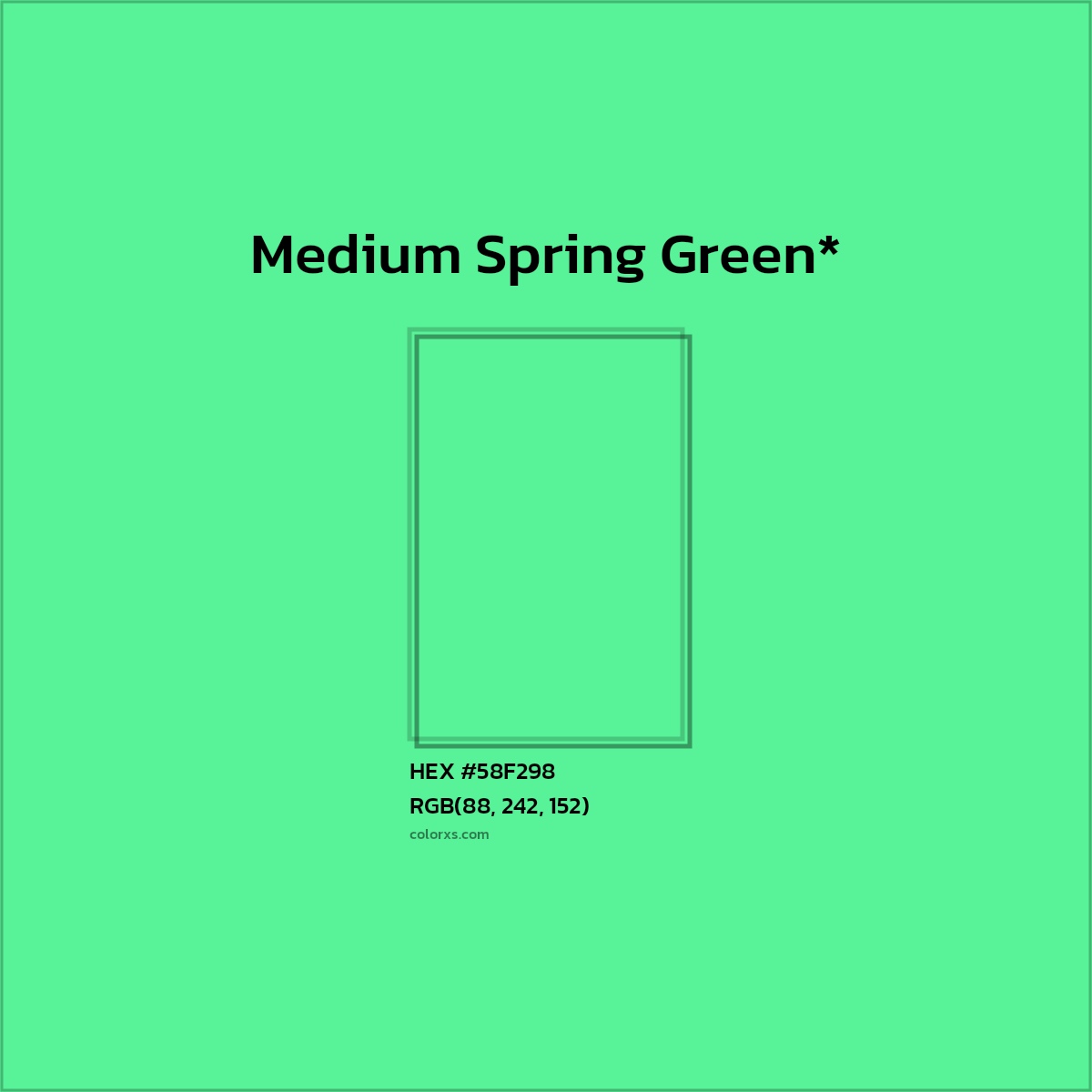 HEX #58F298 Color Name, Color Code, Palettes, Similar Paints, Images