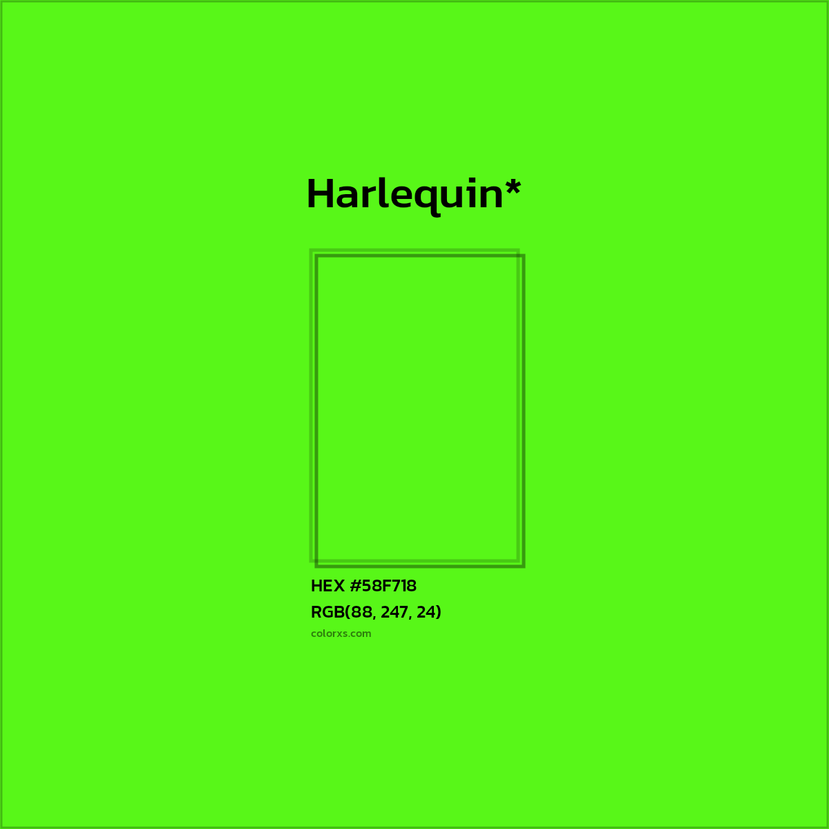 HEX #58F718 Color Name, Color Code, Palettes, Similar Paints, Images