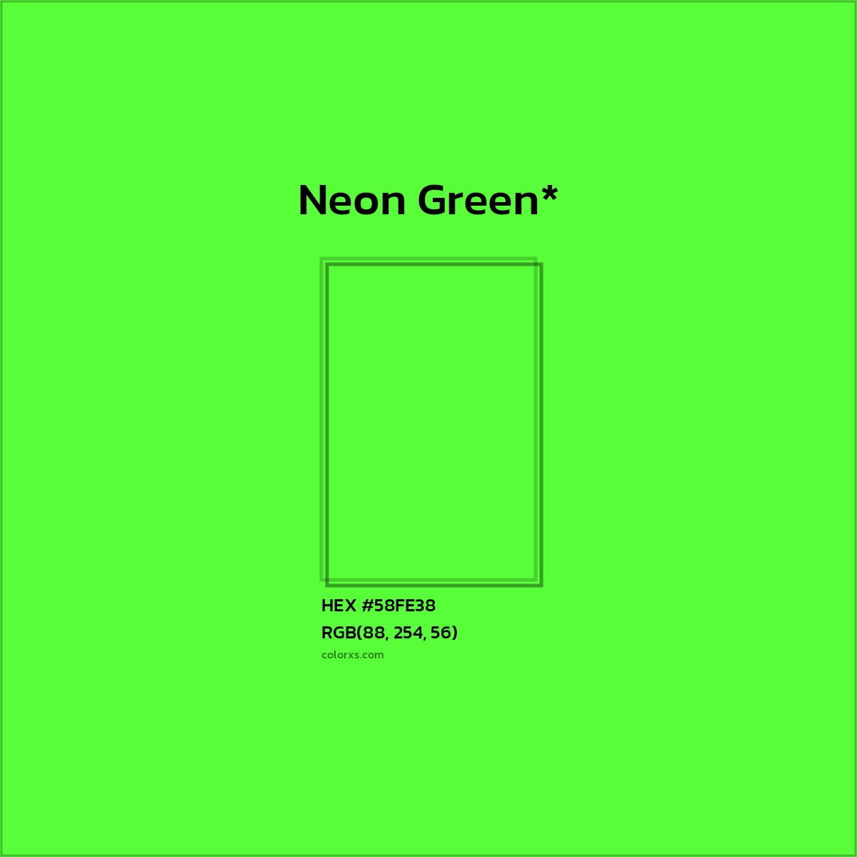 HEX #58FE38 Color Name, Color Code, Palettes, Similar Paints, Images