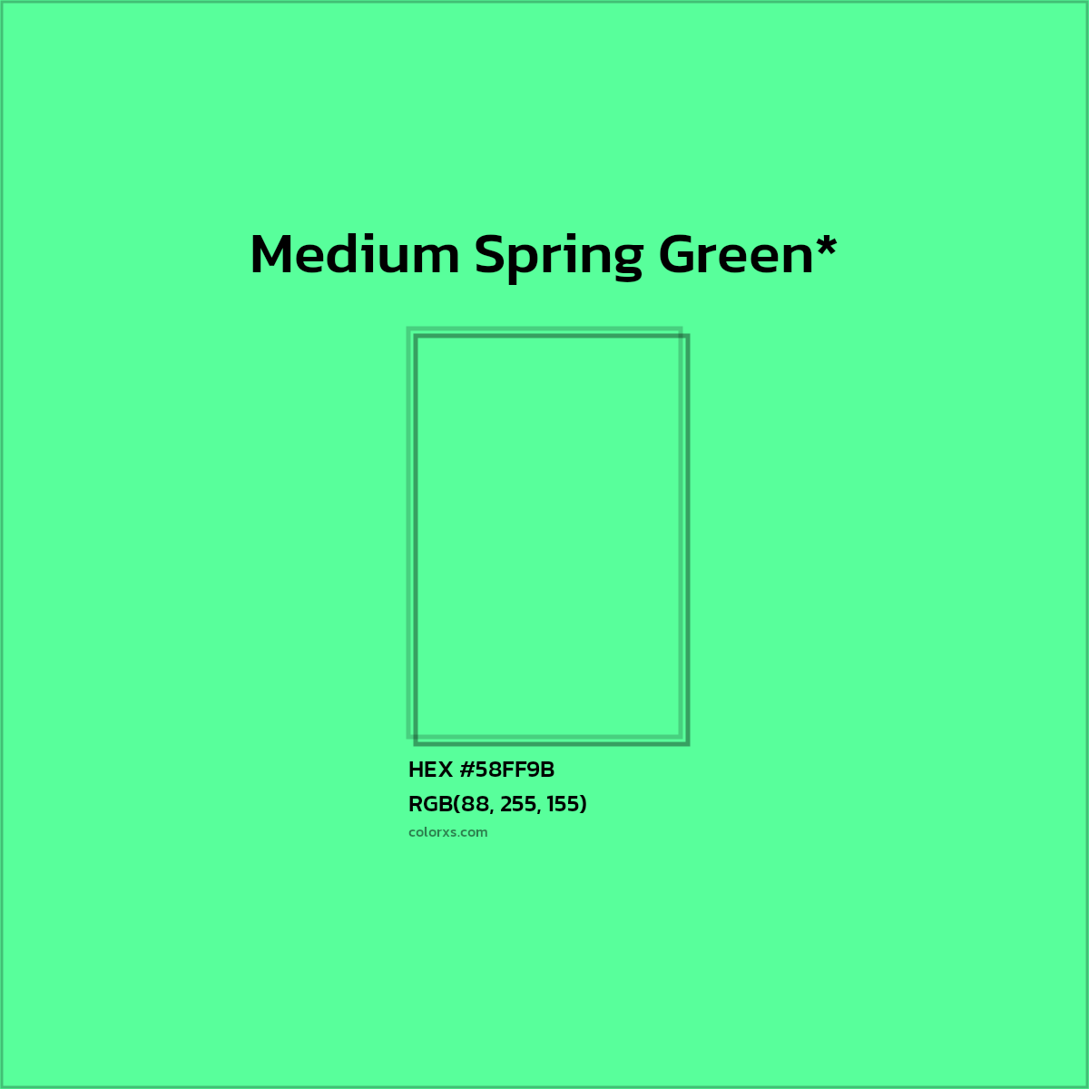 HEX #58FF9B Color Name, Color Code, Palettes, Similar Paints, Images