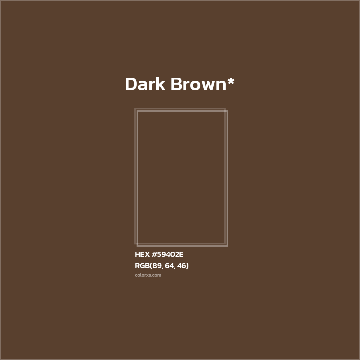 HEX #59402E Color Name, Color Code, Palettes, Similar Paints, Images