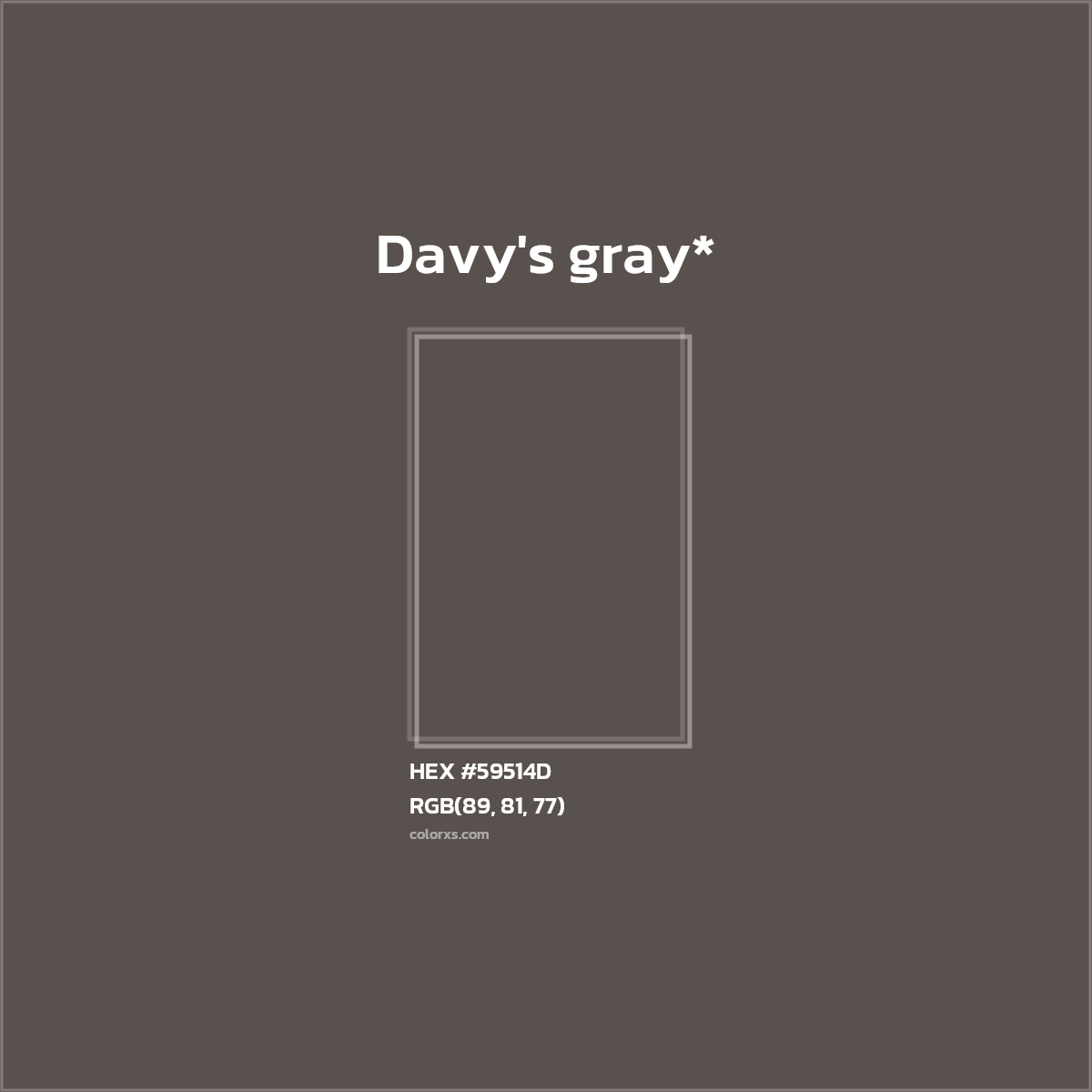 HEX #59514D Color Name, Color Code, Palettes, Similar Paints, Images
