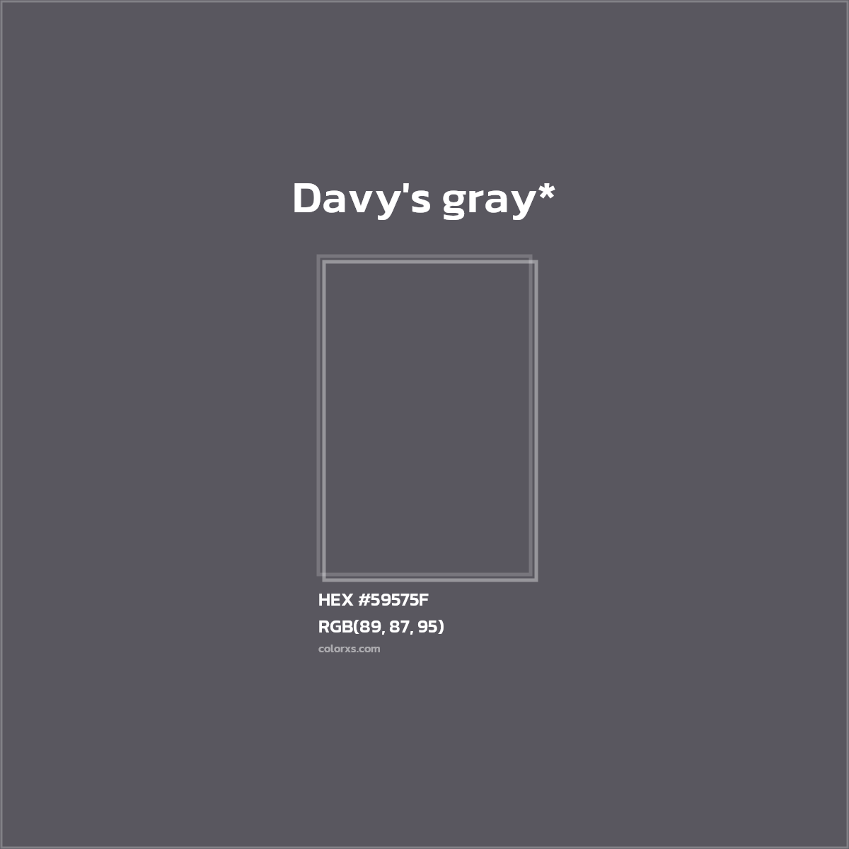 HEX #59575F Color Name, Color Code, Palettes, Similar Paints, Images