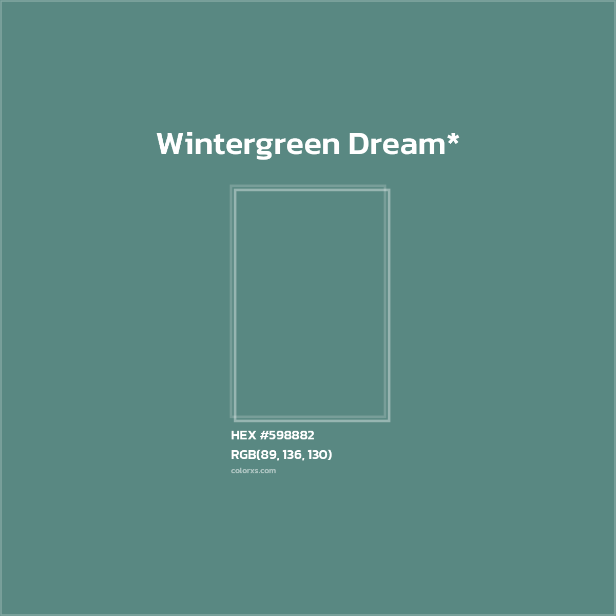 HEX #598882 Color Name, Color Code, Palettes, Similar Paints, Images