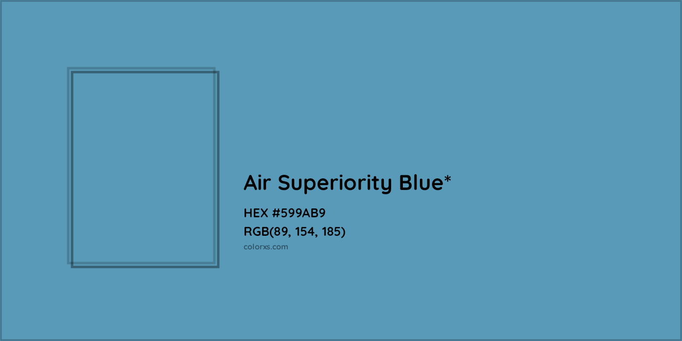 HEX #599AB9 Color Name, Color Code, Palettes, Similar Paints, Images
