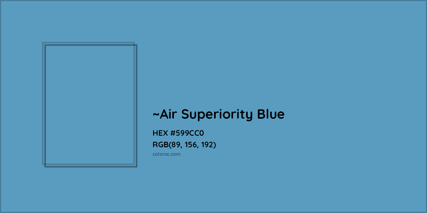 HEX #599CC0 Color Name, Color Code, Palettes, Similar Paints, Images