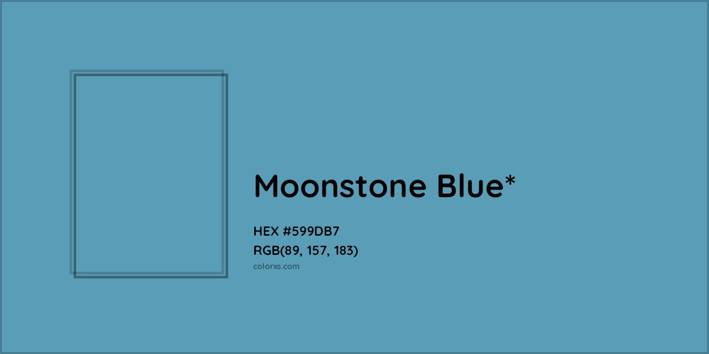 HEX #599DB7 Color Name, Color Code, Palettes, Similar Paints, Images
