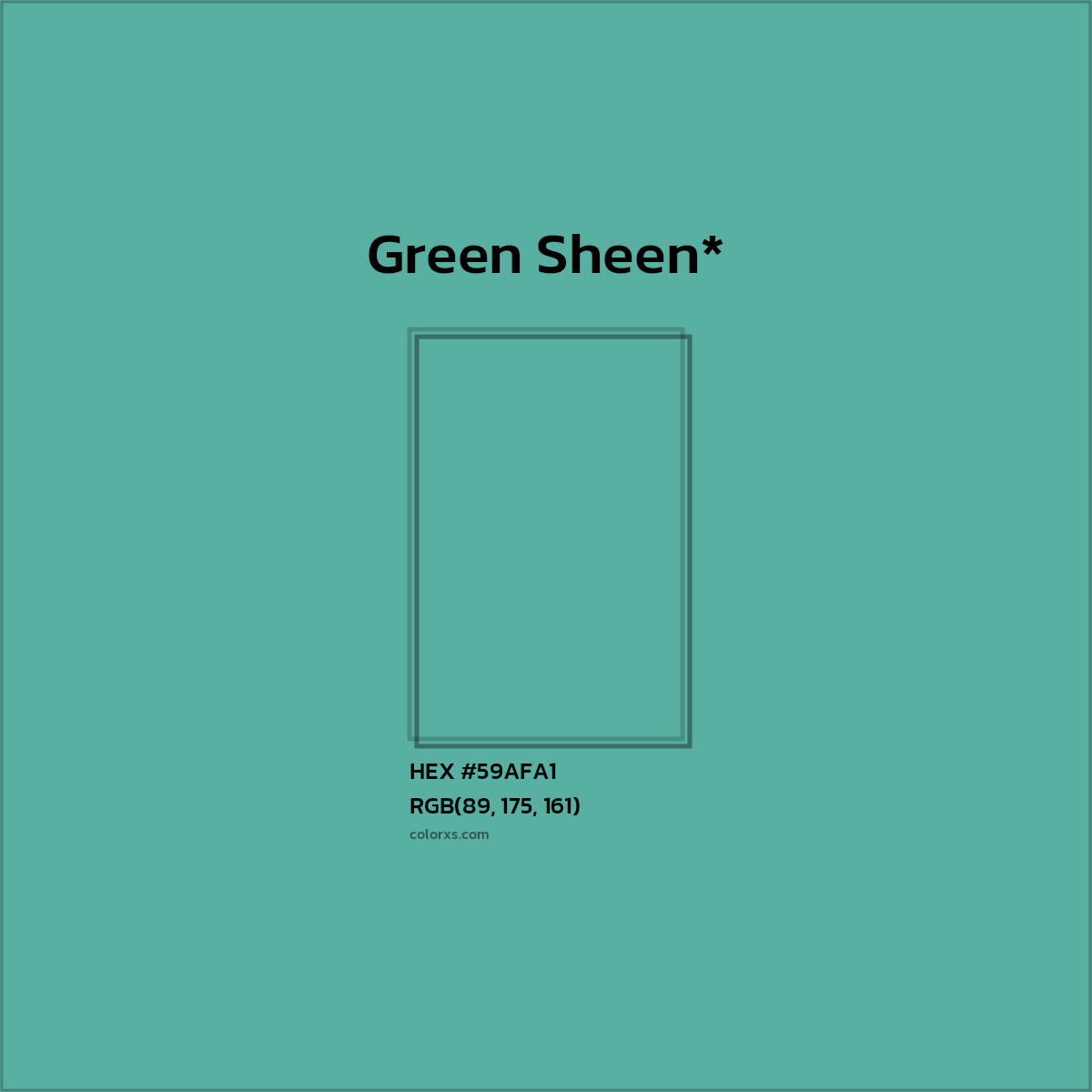 HEX #59AFA1 Color Name, Color Code, Palettes, Similar Paints, Images