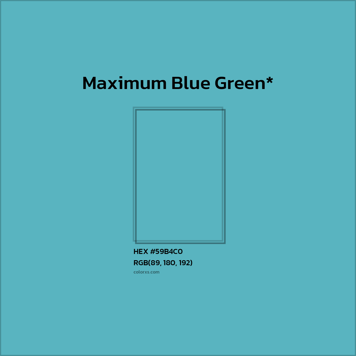 HEX #59B4C0 Color Name, Color Code, Palettes, Similar Paints, Images