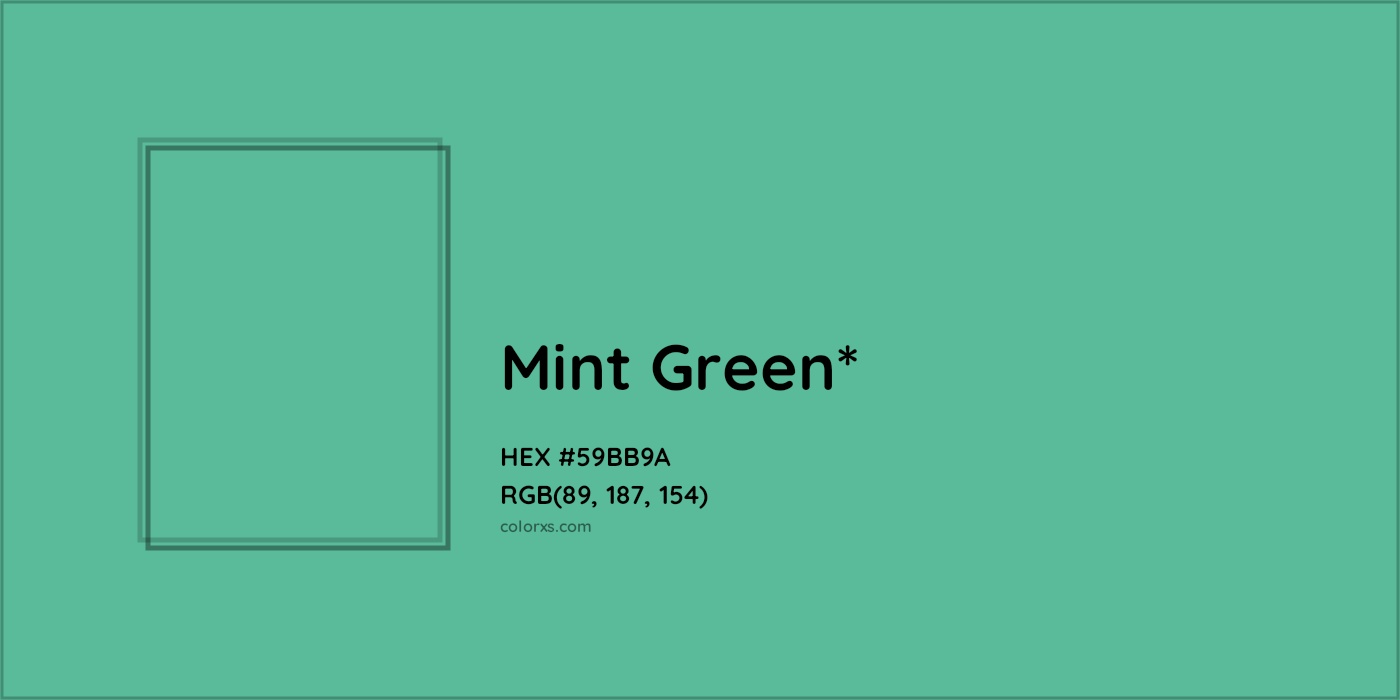 HEX #59BB9A Color Name, Color Code, Palettes, Similar Paints, Images