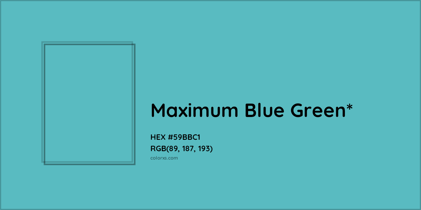 HEX #59BBC1 Color Name, Color Code, Palettes, Similar Paints, Images