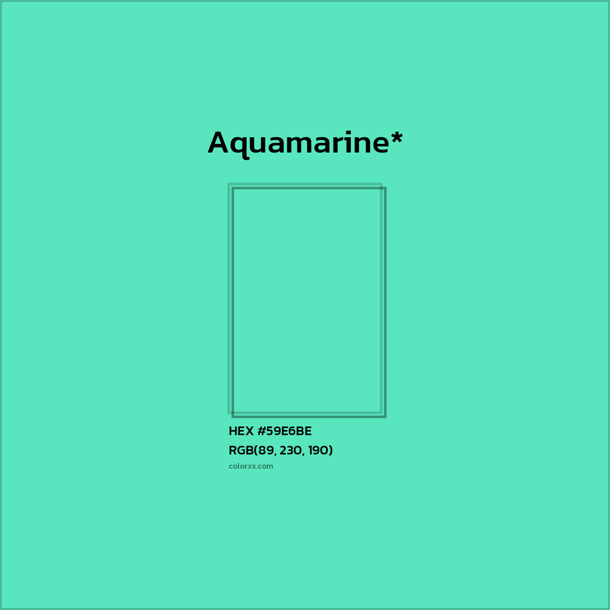 HEX #59E6BE Color Name, Color Code, Palettes, Similar Paints, Images
