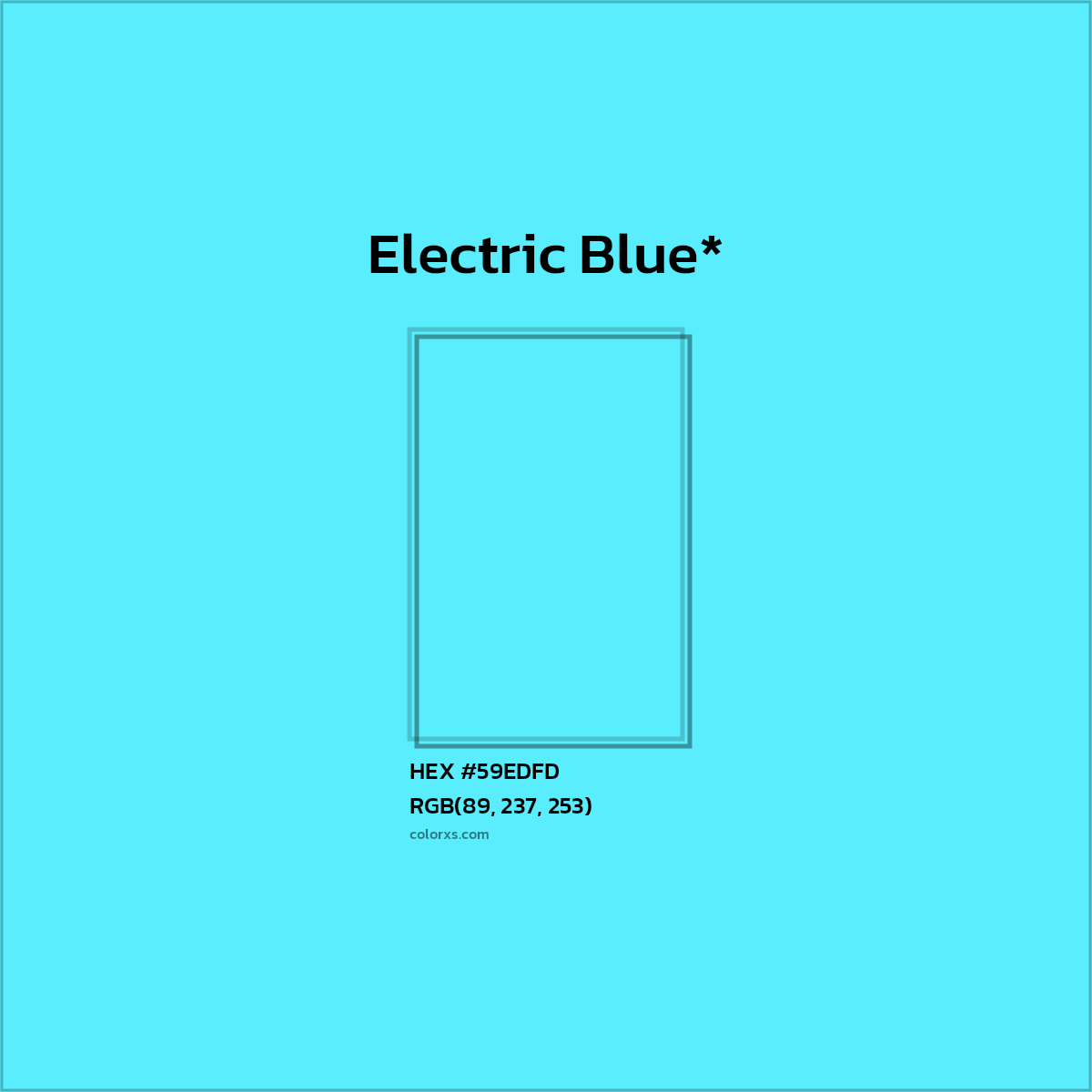 HEX #59EDFD Color Name, Color Code, Palettes, Similar Paints, Images