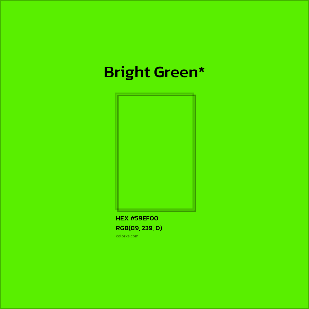 HEX #59EF00 Color Name, Color Code, Palettes, Similar Paints, Images