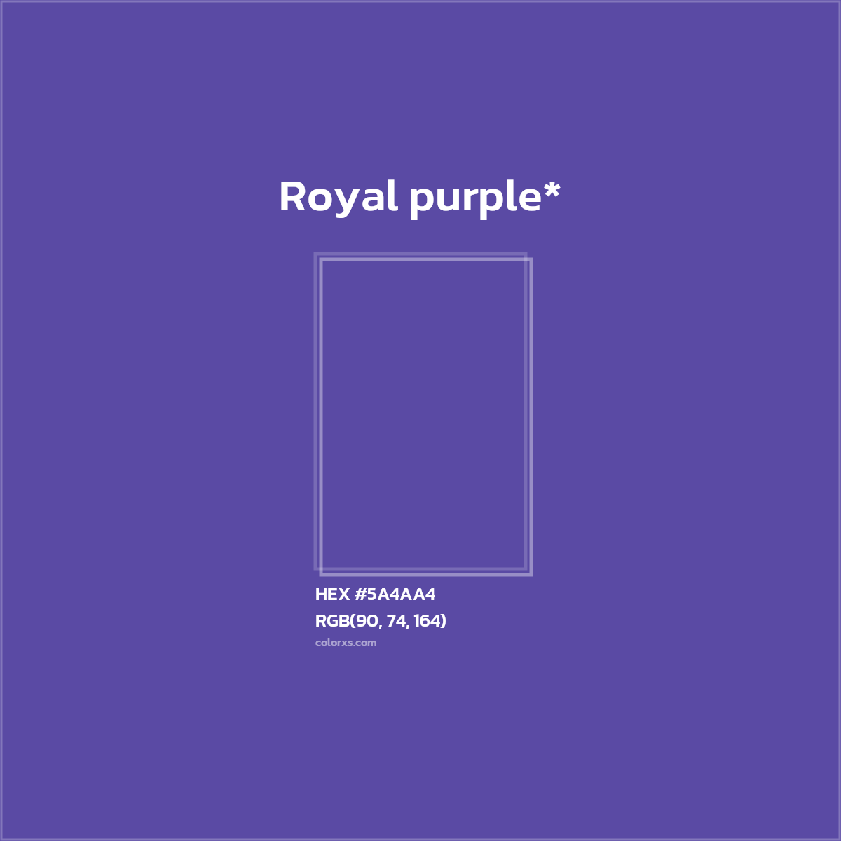 HEX #5A4AA4 Color Name, Color Code, Palettes, Similar Paints, Images