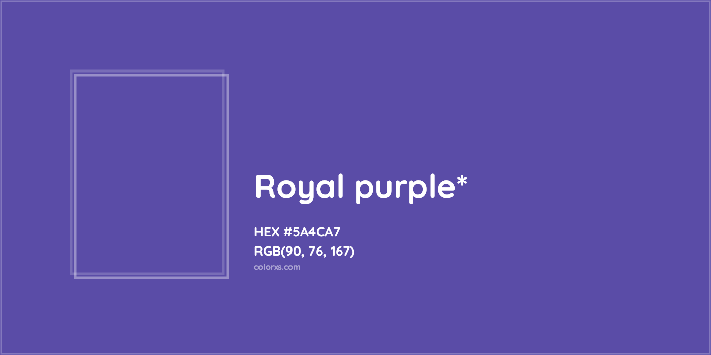 HEX #5A4CA7 Color Name, Color Code, Palettes, Similar Paints, Images