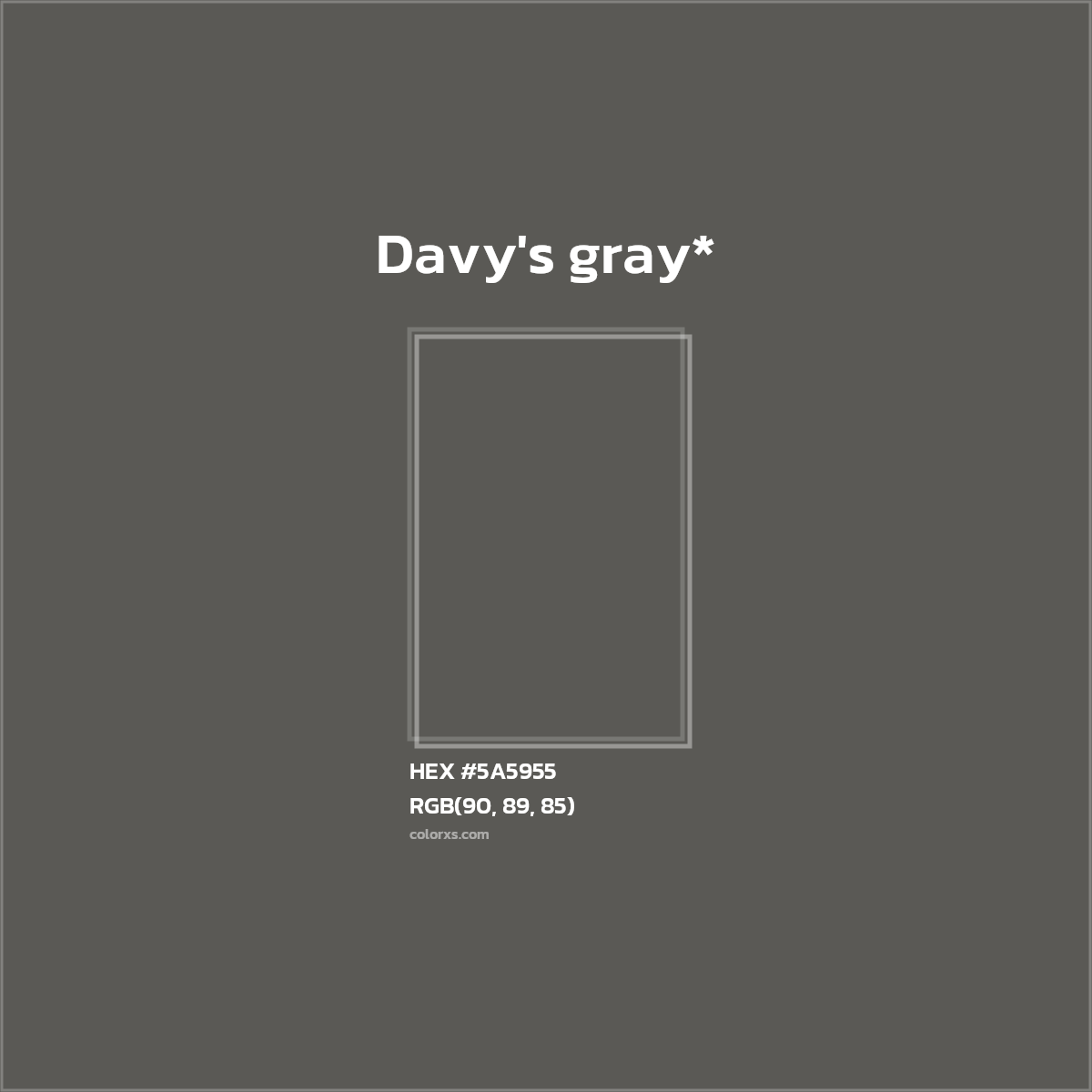 HEX #5A5955 Color Name, Color Code, Palettes, Similar Paints, Images