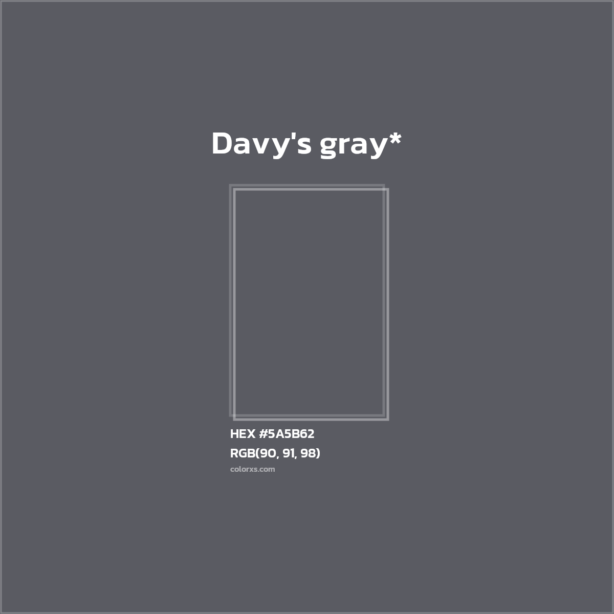 HEX #5A5B62 Color Name, Color Code, Palettes, Similar Paints, Images